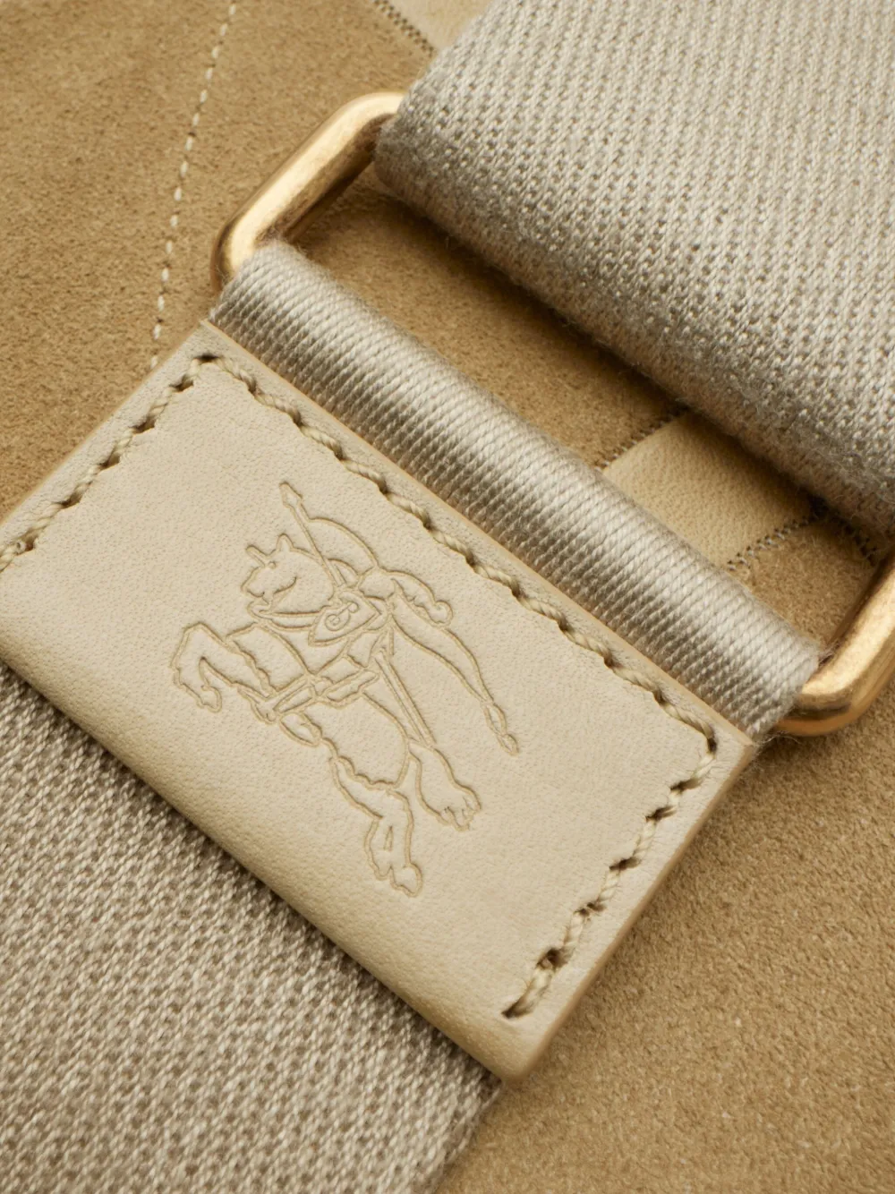 Burberry Clip Patchwork Suede Messenger Bag In Neutrals