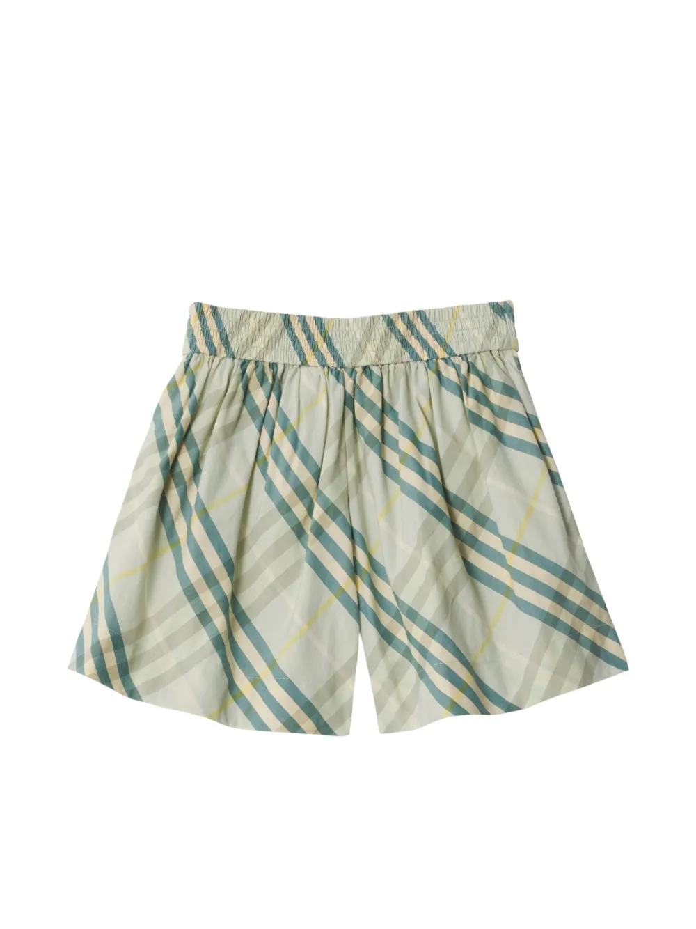 Burberry Kids checkered cotton shorts - Beige