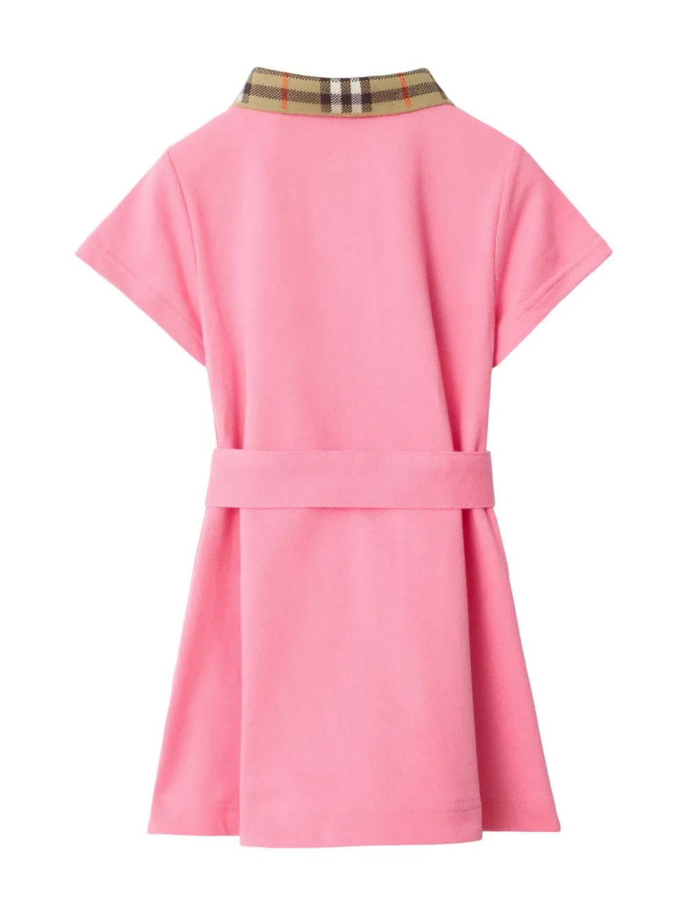 Burberry Kids cotton polo dress - Roze