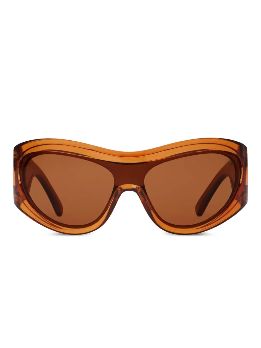 Burberry Eyewear マスクスタイル サングラス - ブラウン Burberry Eyewear マスクスタイル サングラス - ブラウン