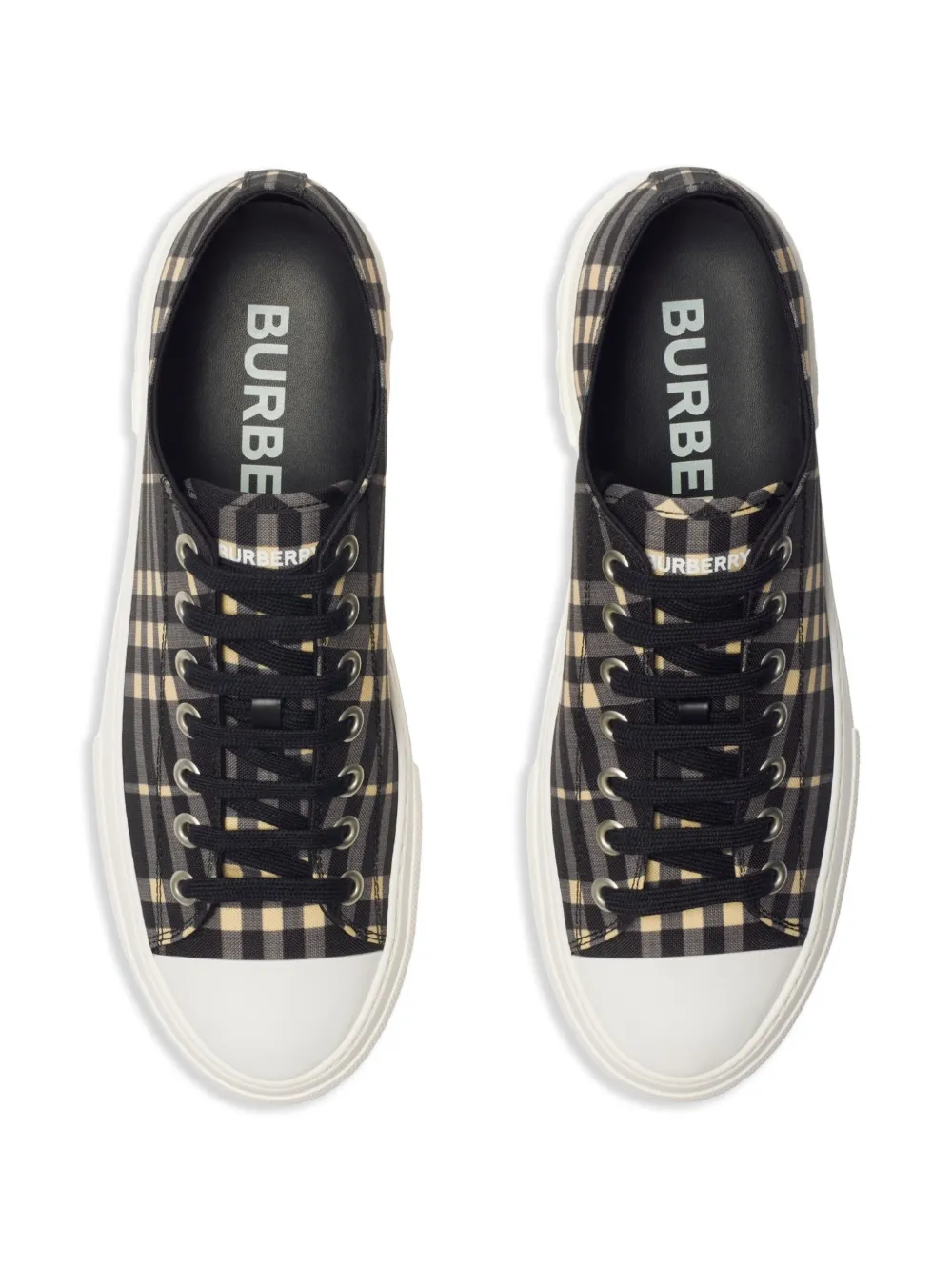 Burberry Geruite sneakers Zwart