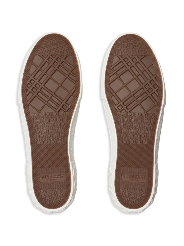 BURBERRY メンズ スニーカー 8107495 Burberry Checked Sneakers | Black | FARFETCH