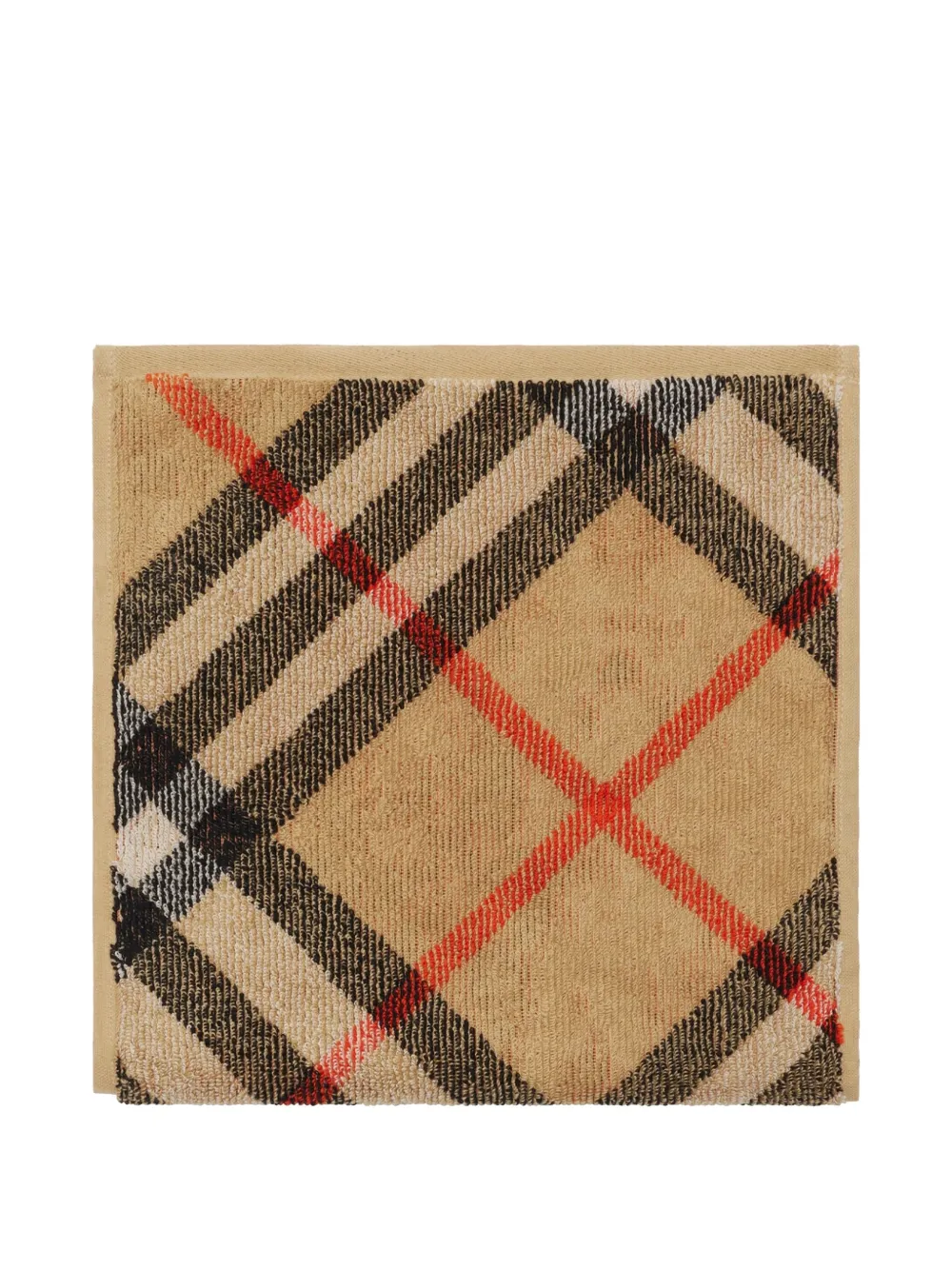 Burberry Checked Cotton Towel In Neutrals