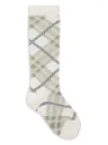 Burberry checked socks - Neutrals