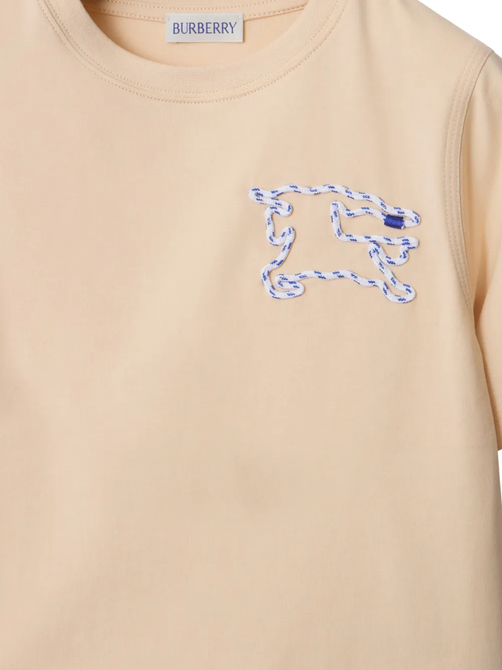 Burberry Kids EKD katoenen T-shirt Beige