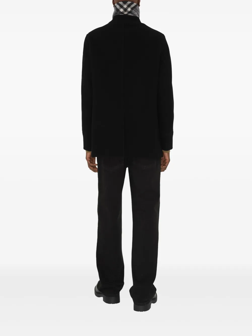 Burberry Wool Blend Pea Coat In ブラック