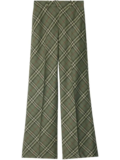 Burberry pantalones de vestir con cuadros estampados