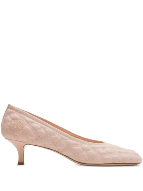 Burberry EKD-embellished leather pumps