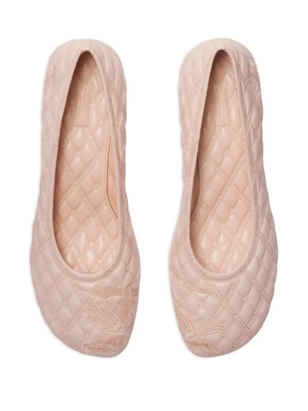 Burberry Ekd-embellished Leather Pumps In Pink