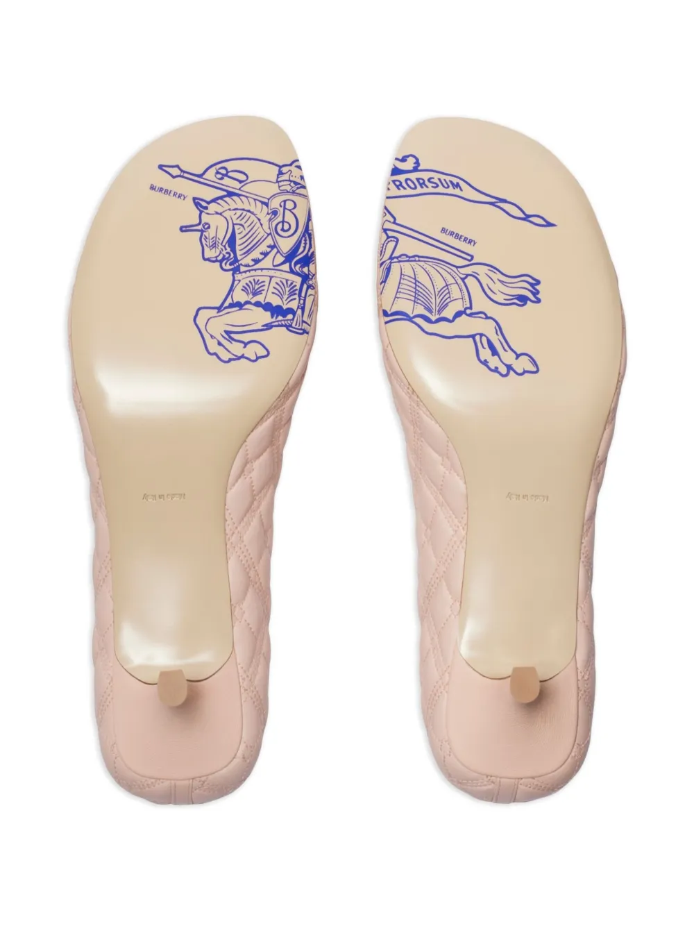 Burberry Ekd-embellished Leather Pumps In Pink