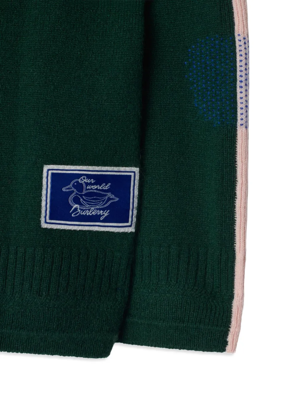 Burberry Kids Kasjmier vest met colourblocking Groen
