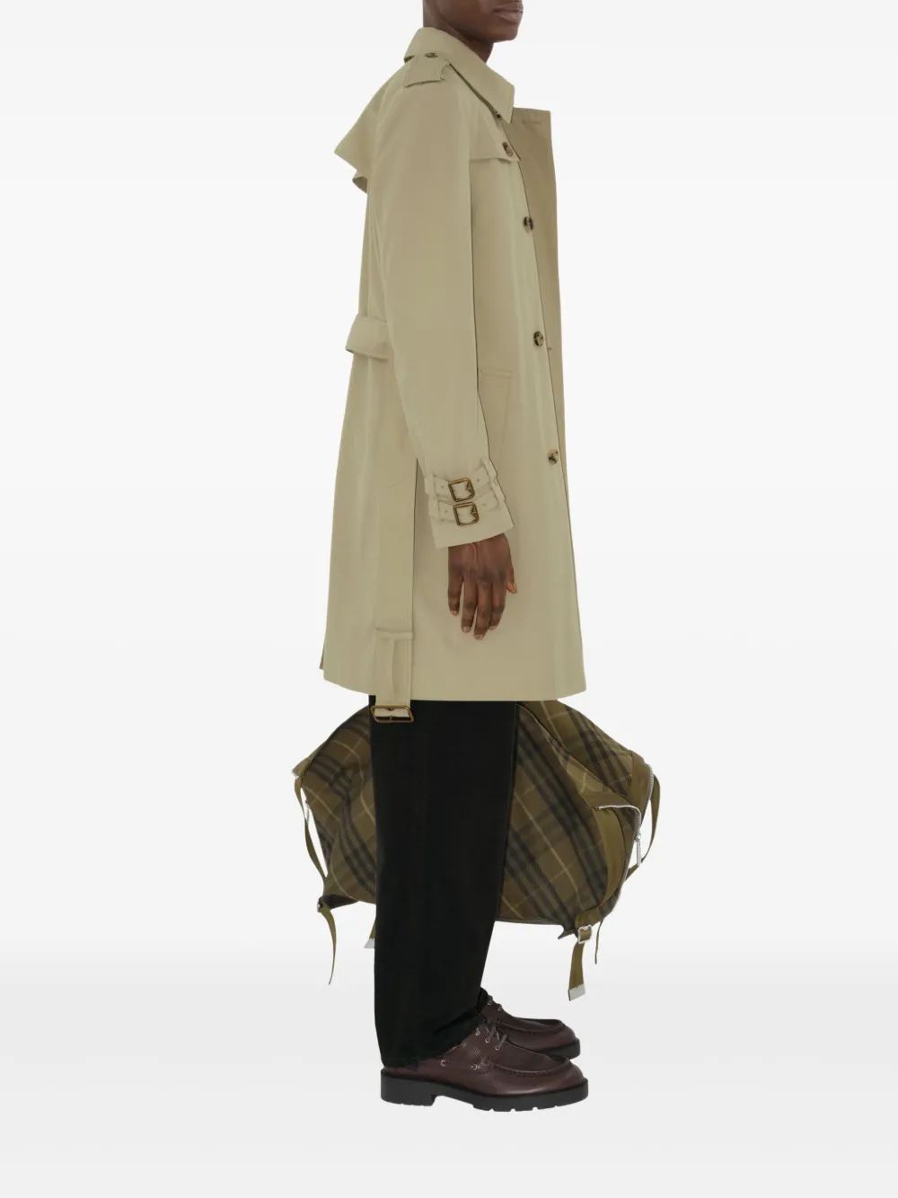 Burberry Trenchcoat met verborgen sluiting Beige