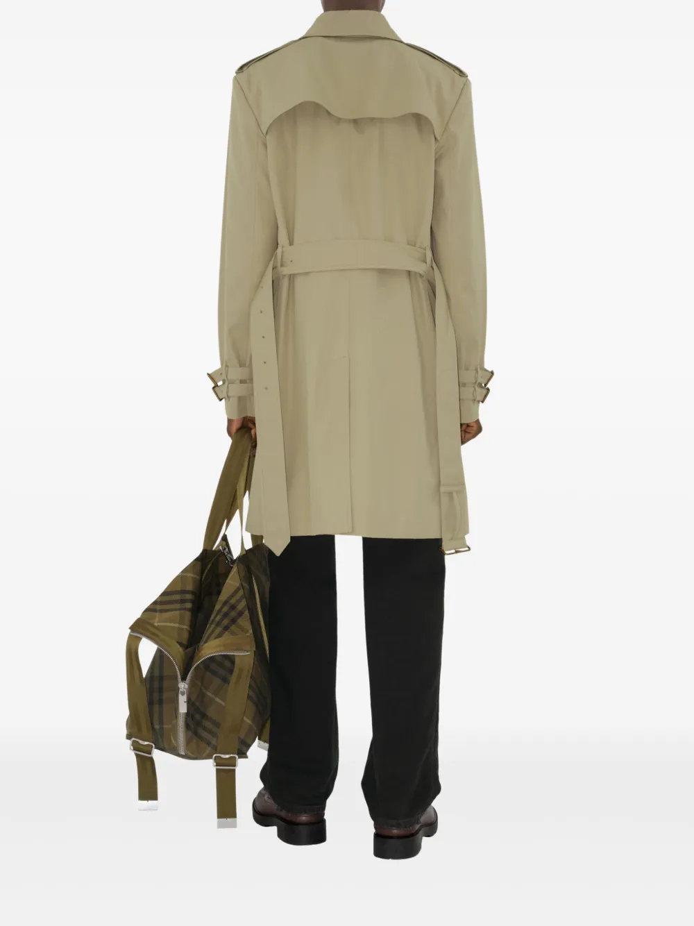 Burberry Trenchcoat met verborgen sluiting Beige