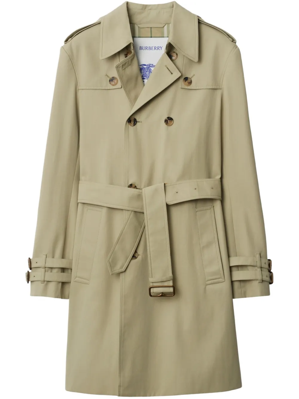 Burberry Trenchcoat met verborgen sluiting Beige