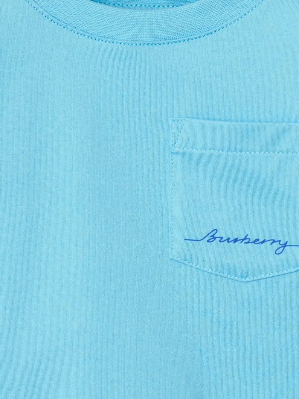Burberry Kids T-shirt met logoprint Blauw