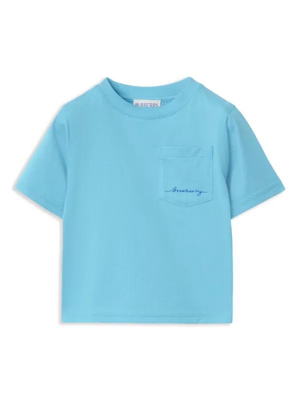 BURBERRY キッズ Tシャツ ④ Burberry Kids ロゴ Tシャツ | ブルー | FARFETCH JP