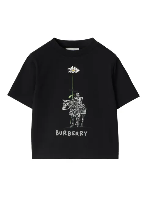 Burberry Kids Equestrian Knight-print T-shirt