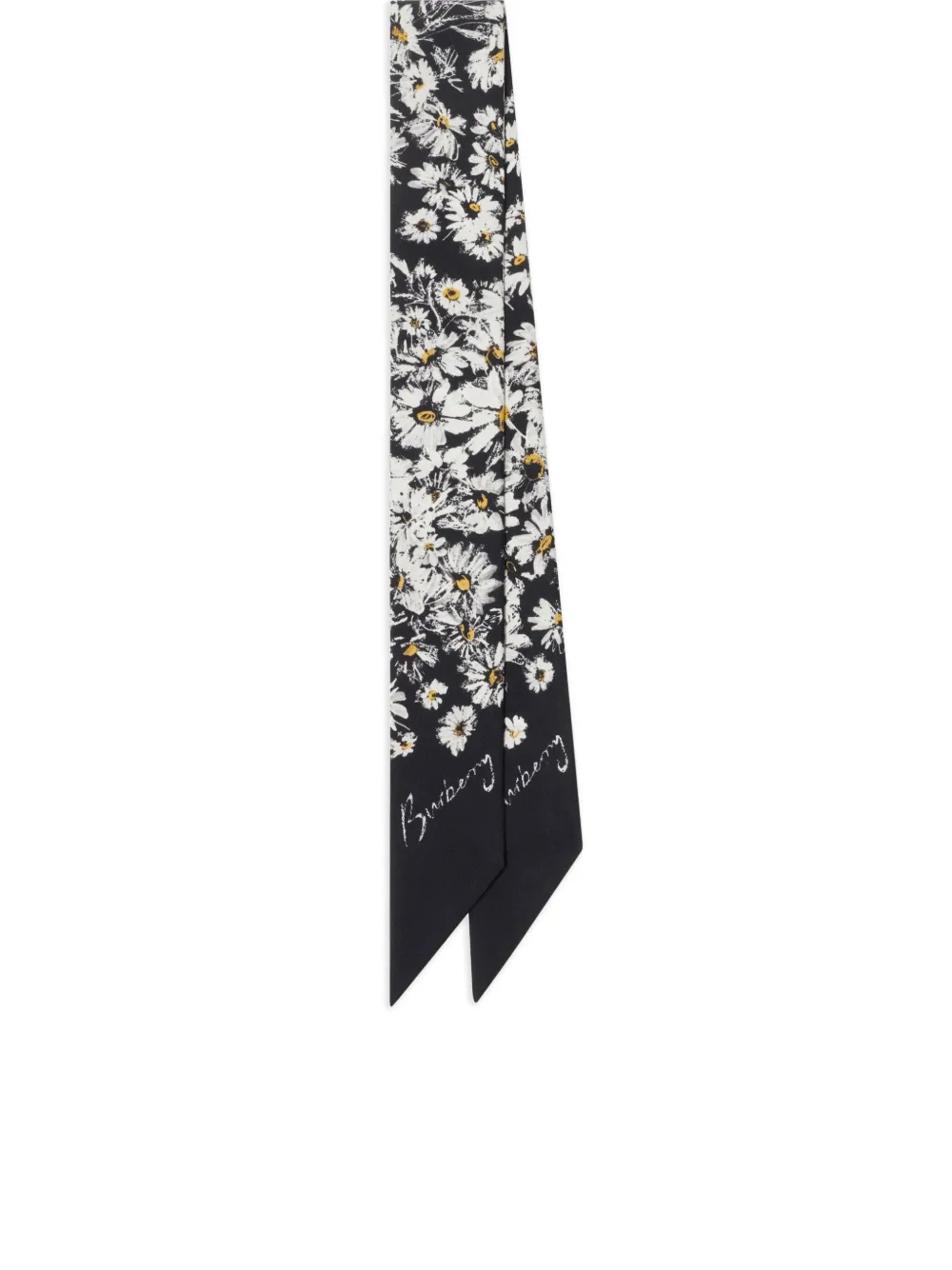 Burberry Skinny Daisy scarf - Zwart