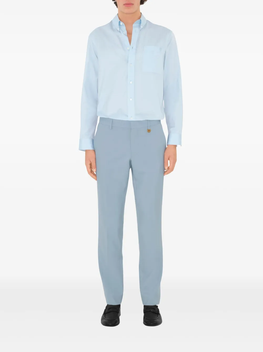 Burberry Wollen pantalon - Blauw
