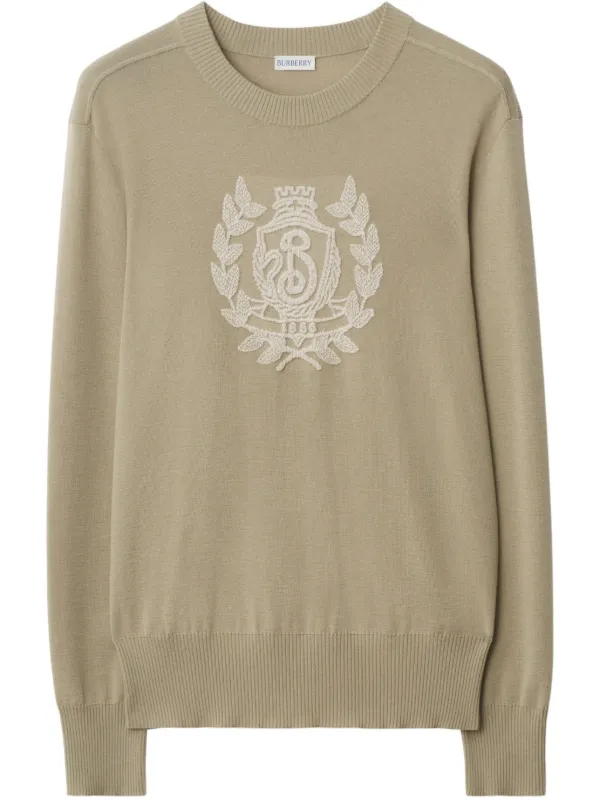 Burberry B Crest Sweater | Neutrals | FARFETCH