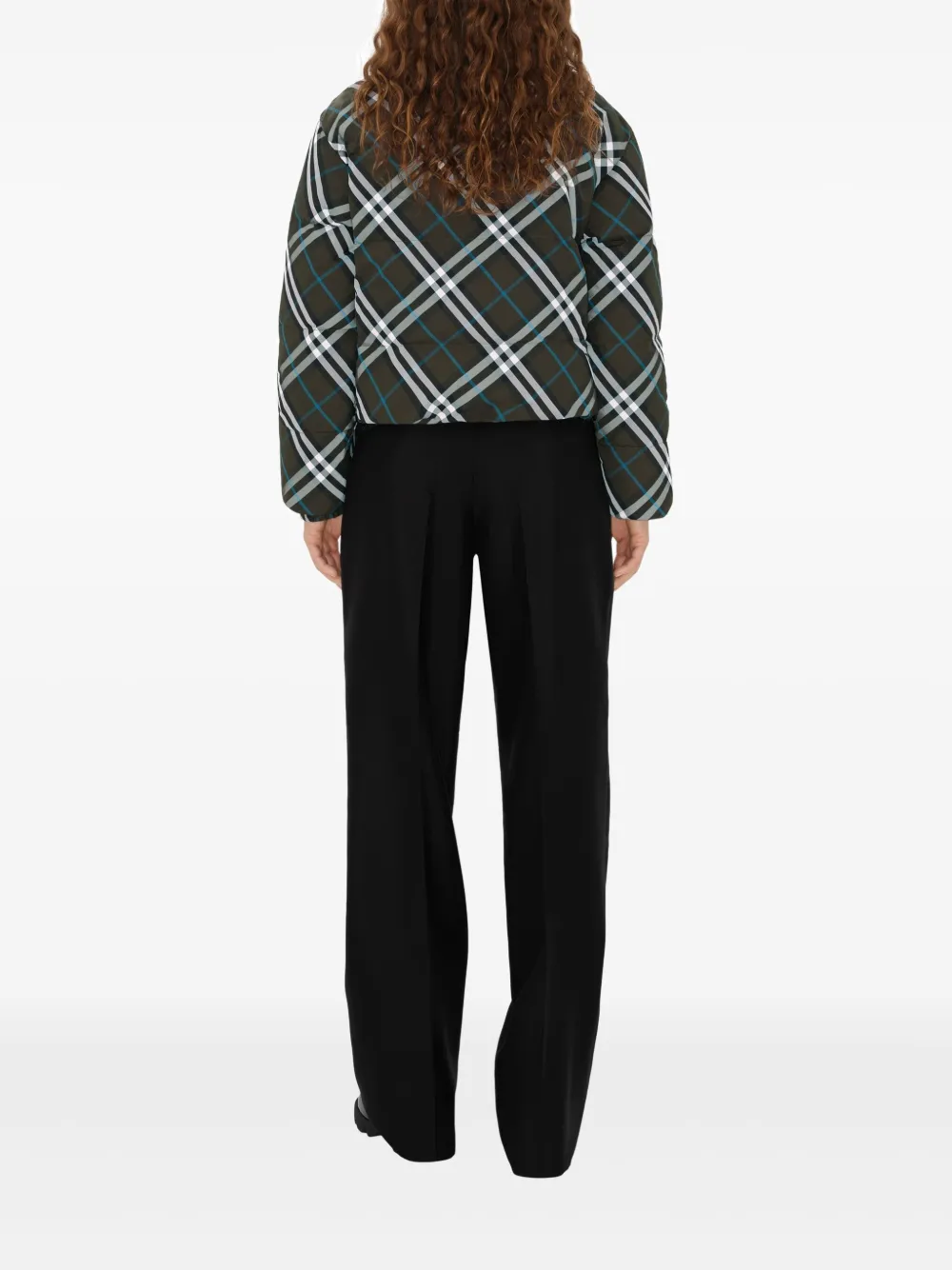 Burberry Geruit omkeerbaar jack Groen