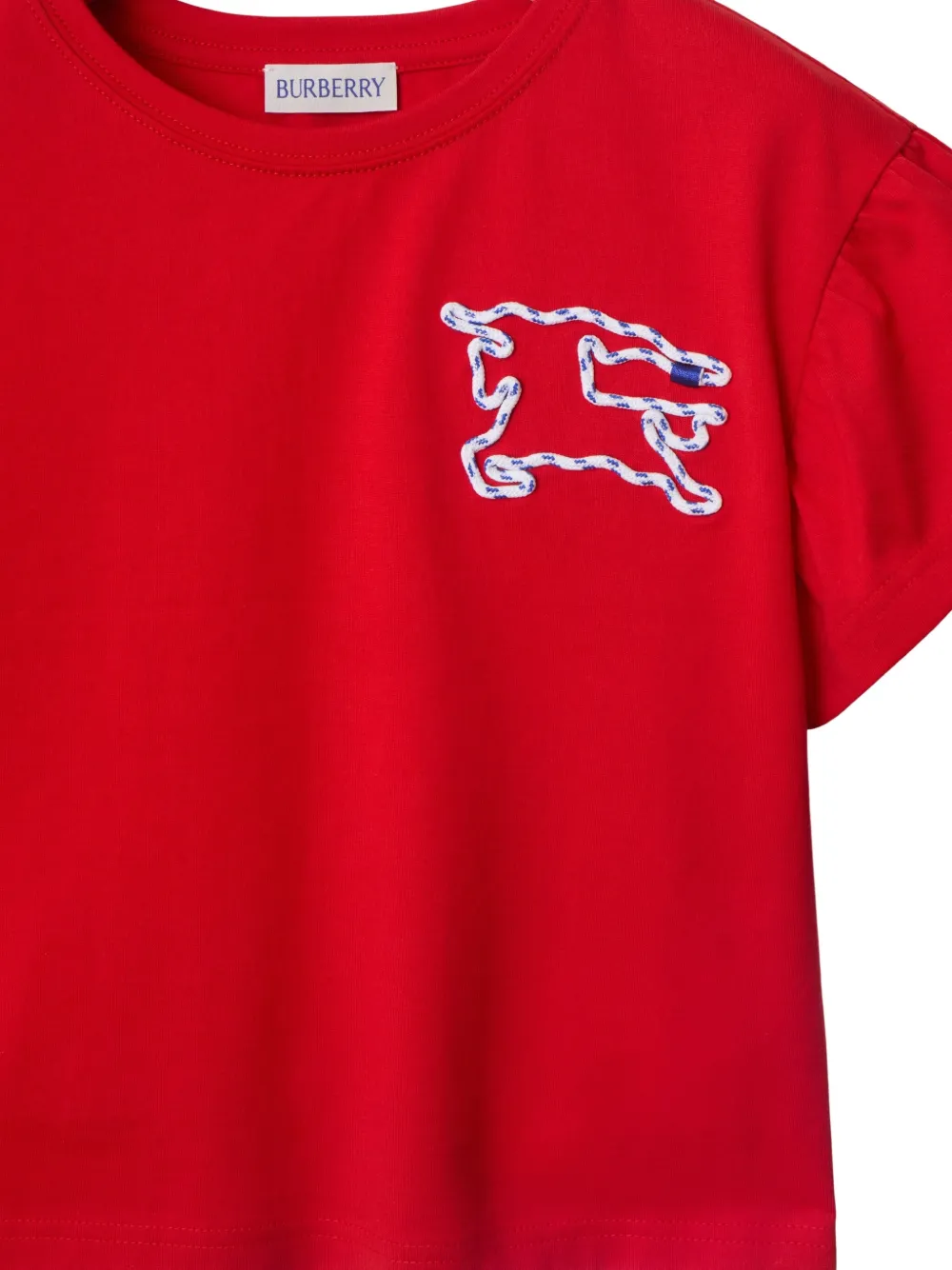 Burberry Kids EKD katoenen T-shirt Rood