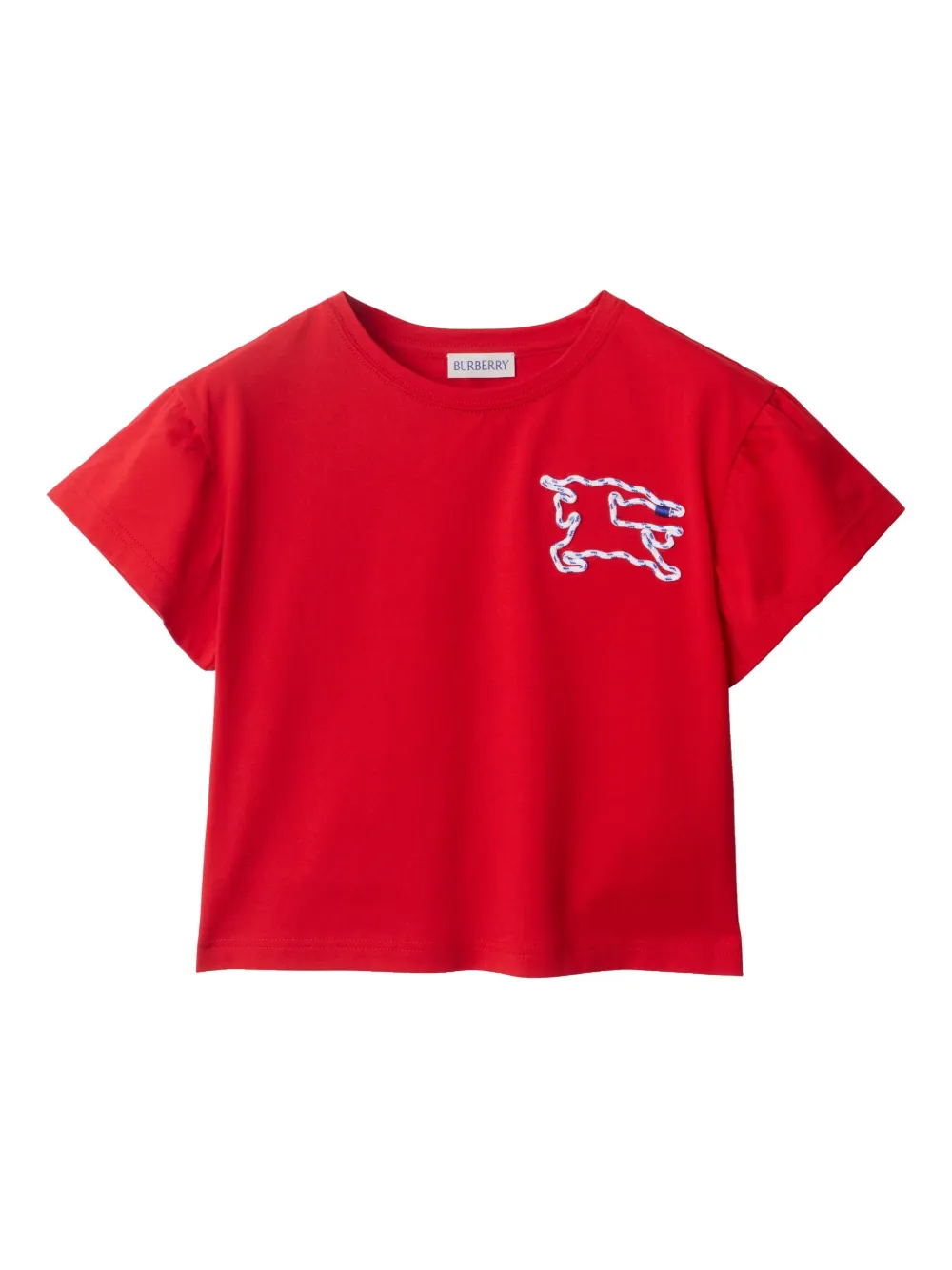 Burberry Kids EKD katoenen T-shirt Rood
