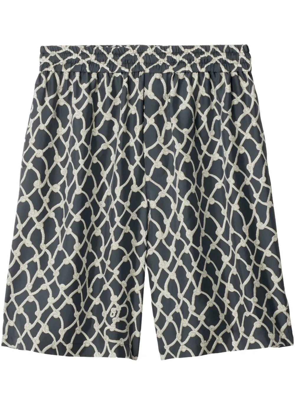 Burberry Zijden shorts met touwprint Blauw