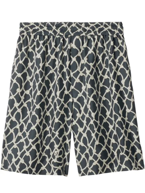 Burberry Knot-print silk shorts