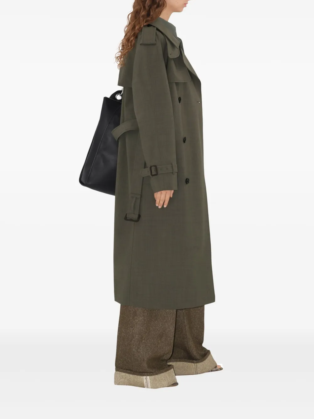 Burberry Wollen trenchcoat Groen