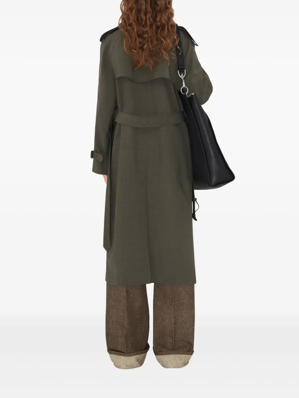 Burberry Wollen trenchcoat Groen