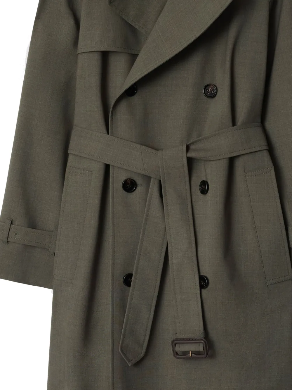 Burberry Wollen trenchcoat Groen