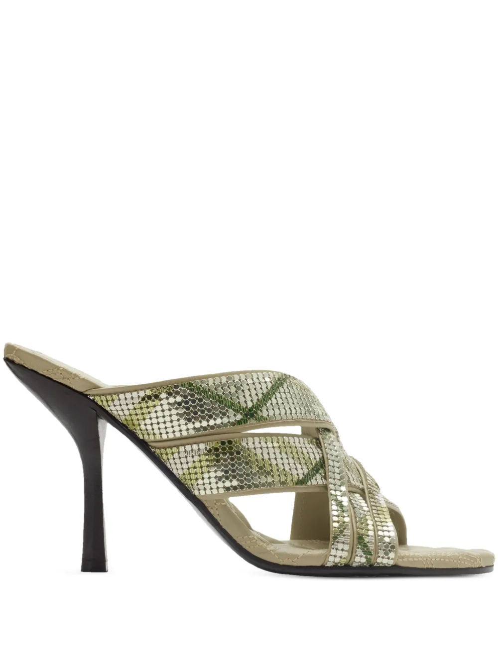 Burberry 90mm checked mules Neutrals