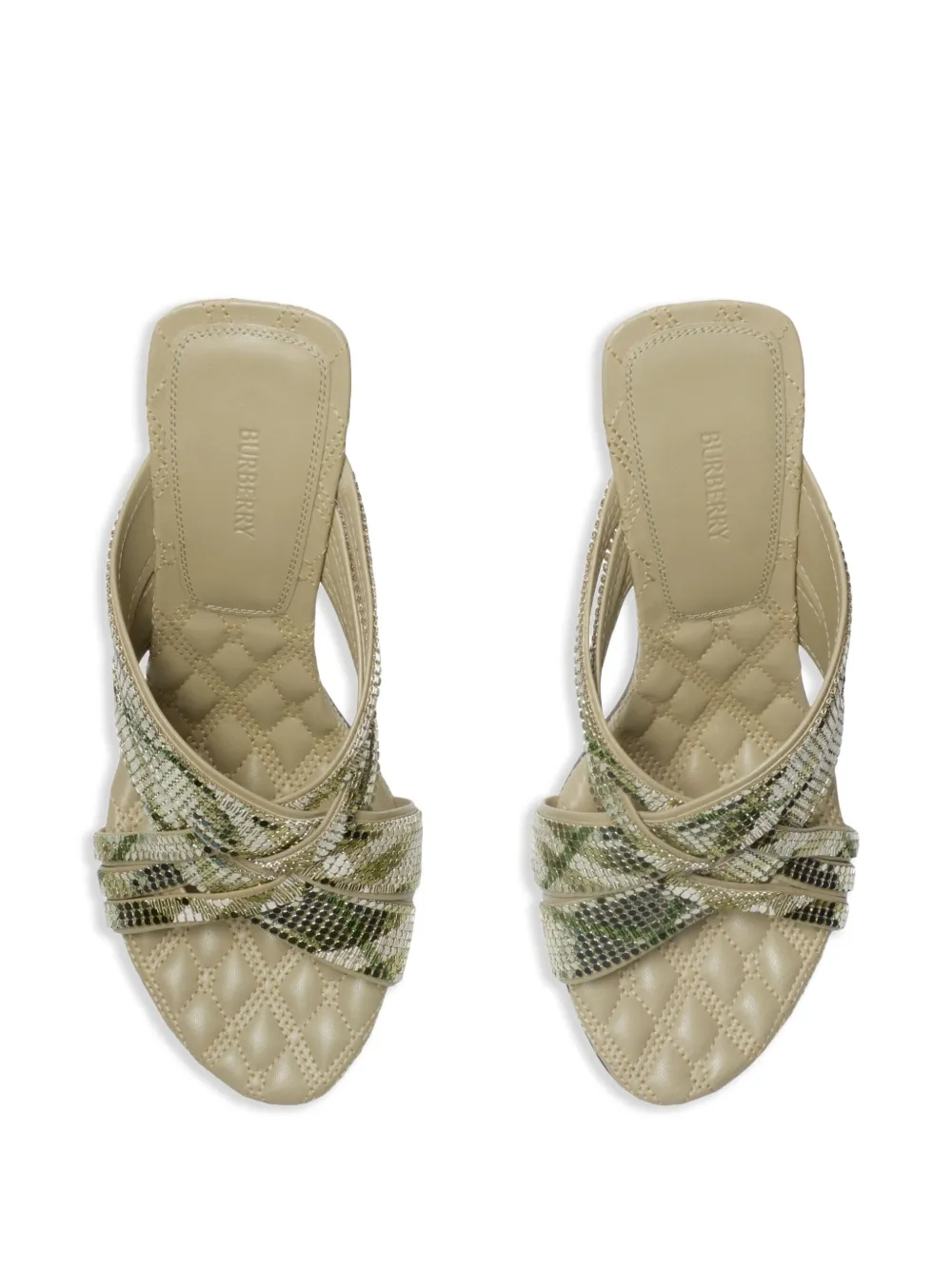 Burberry 90mm checked sandals Neutrals