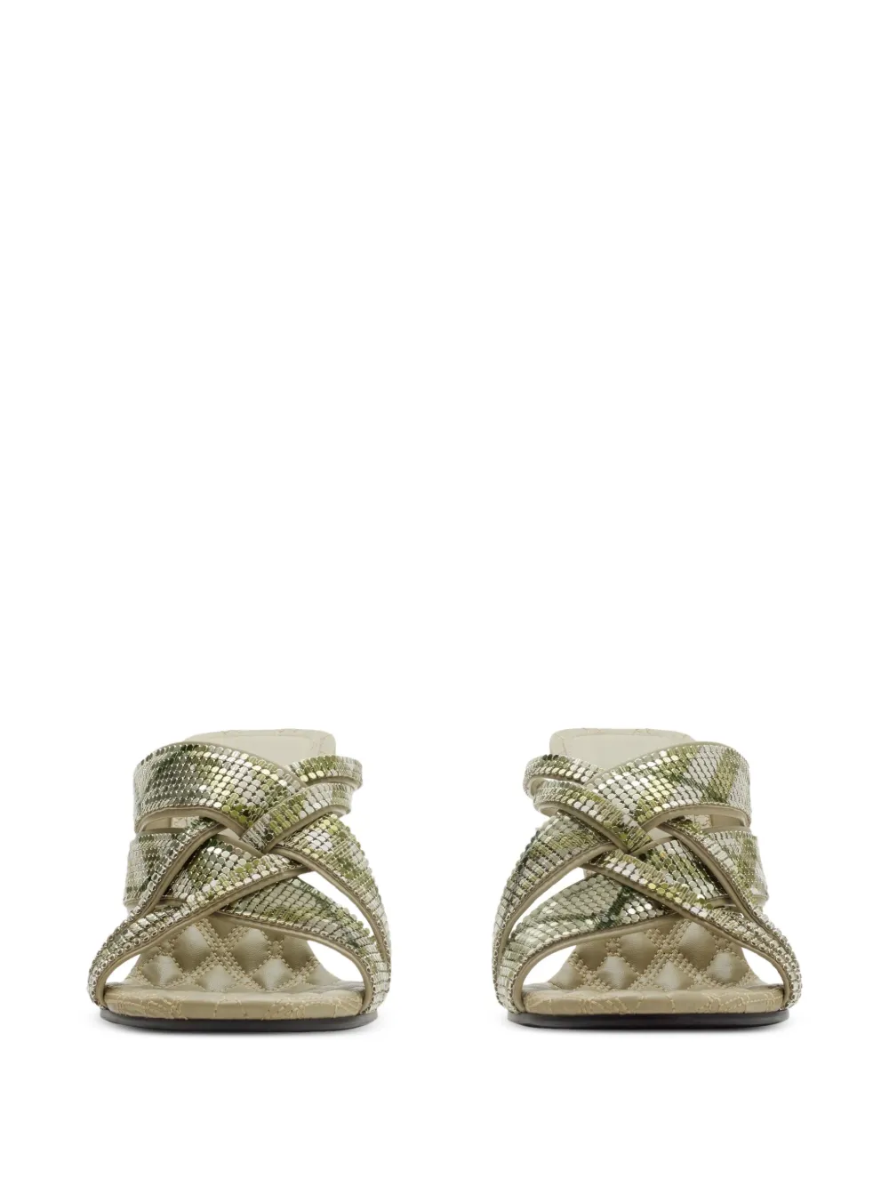 Burberry 90mm checked sandals Neutrals