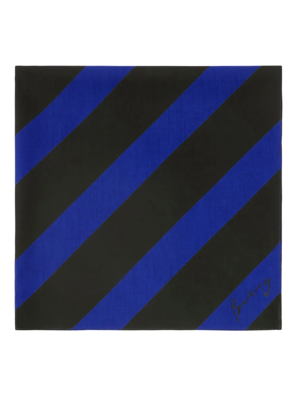 Burberry striped cotton scarf - Blauw