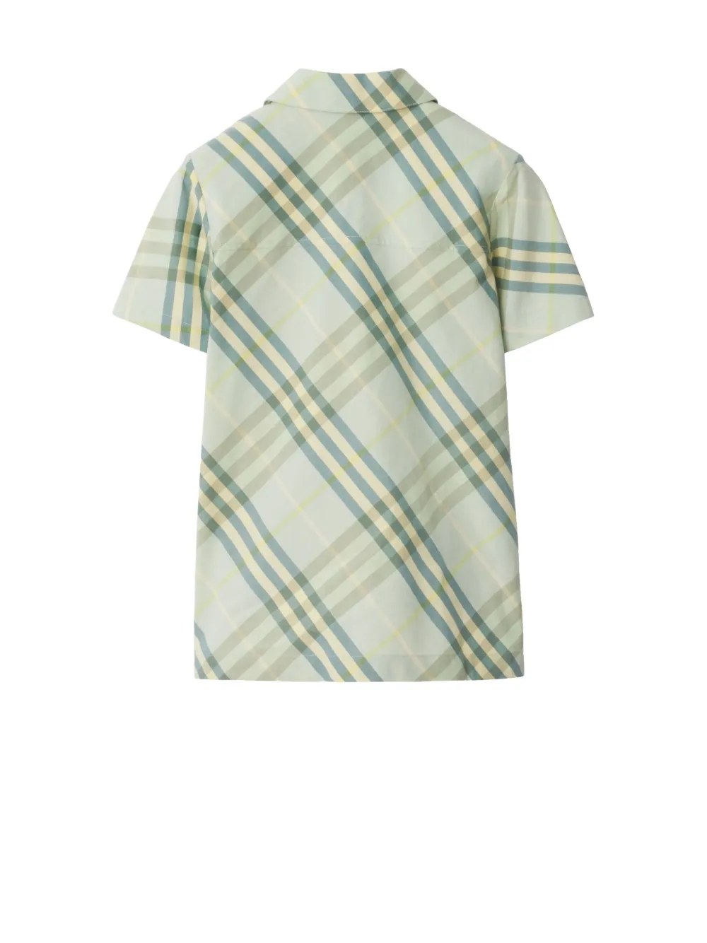 Burberry Check Pattern Shirt In Green