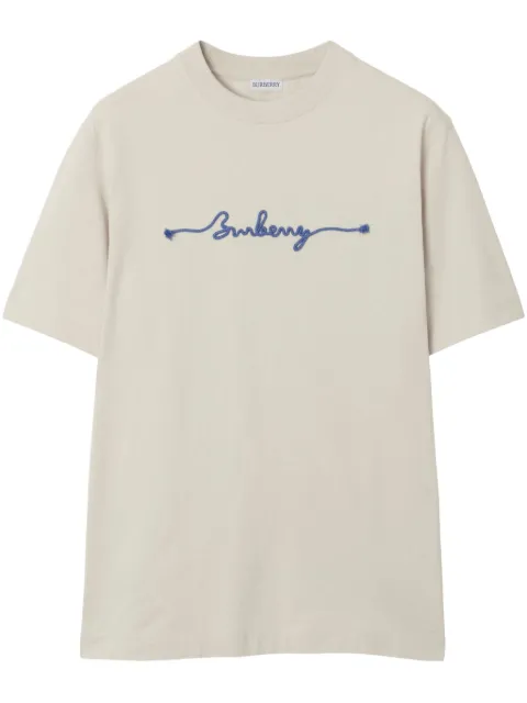 Burberry logo-embroidered T-shirt