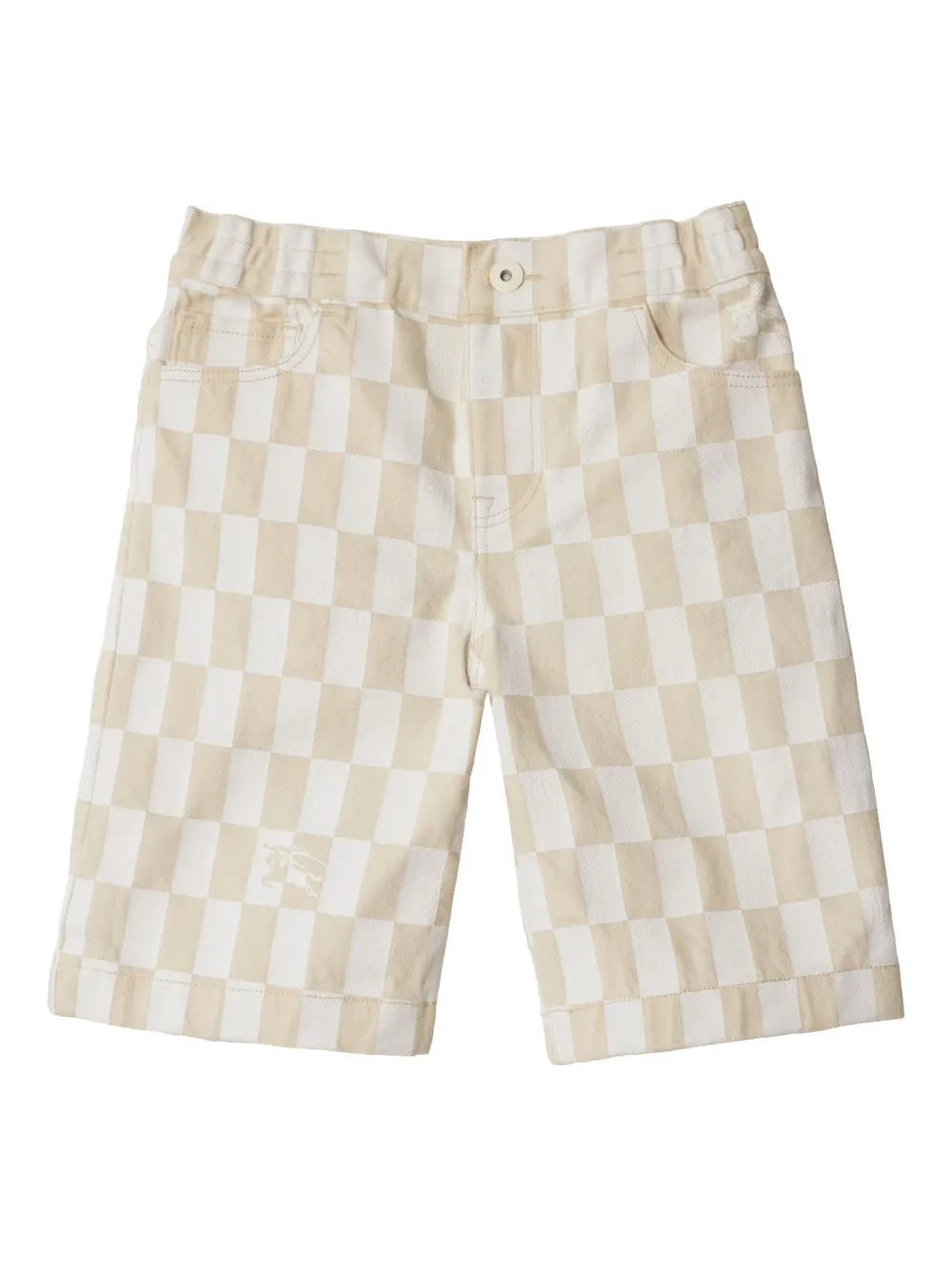 Burberry Kids Geruite shorts Beige