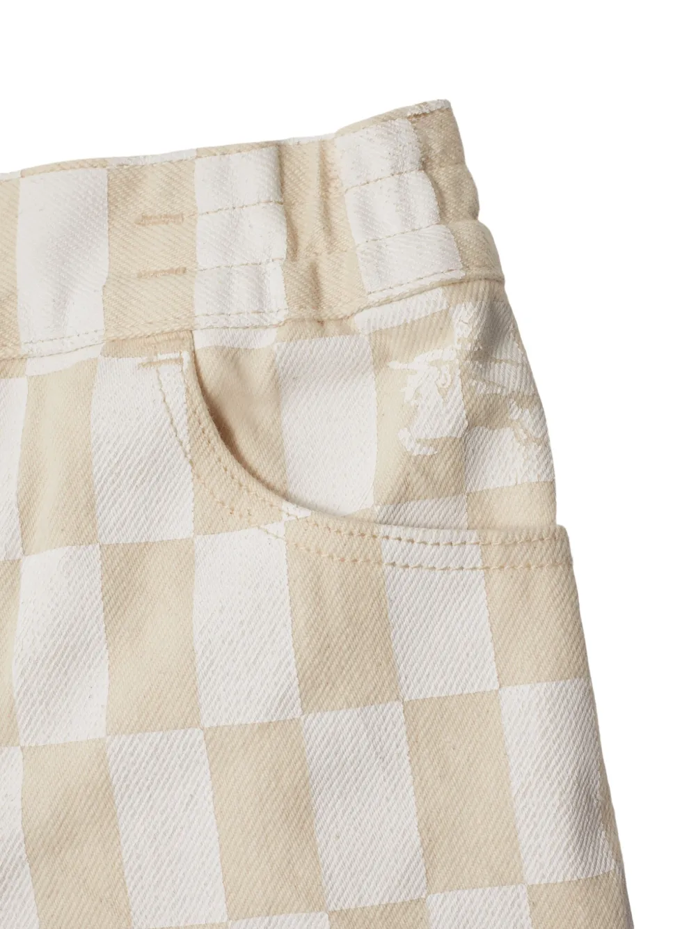 Burberry Kids Geruite shorts Beige