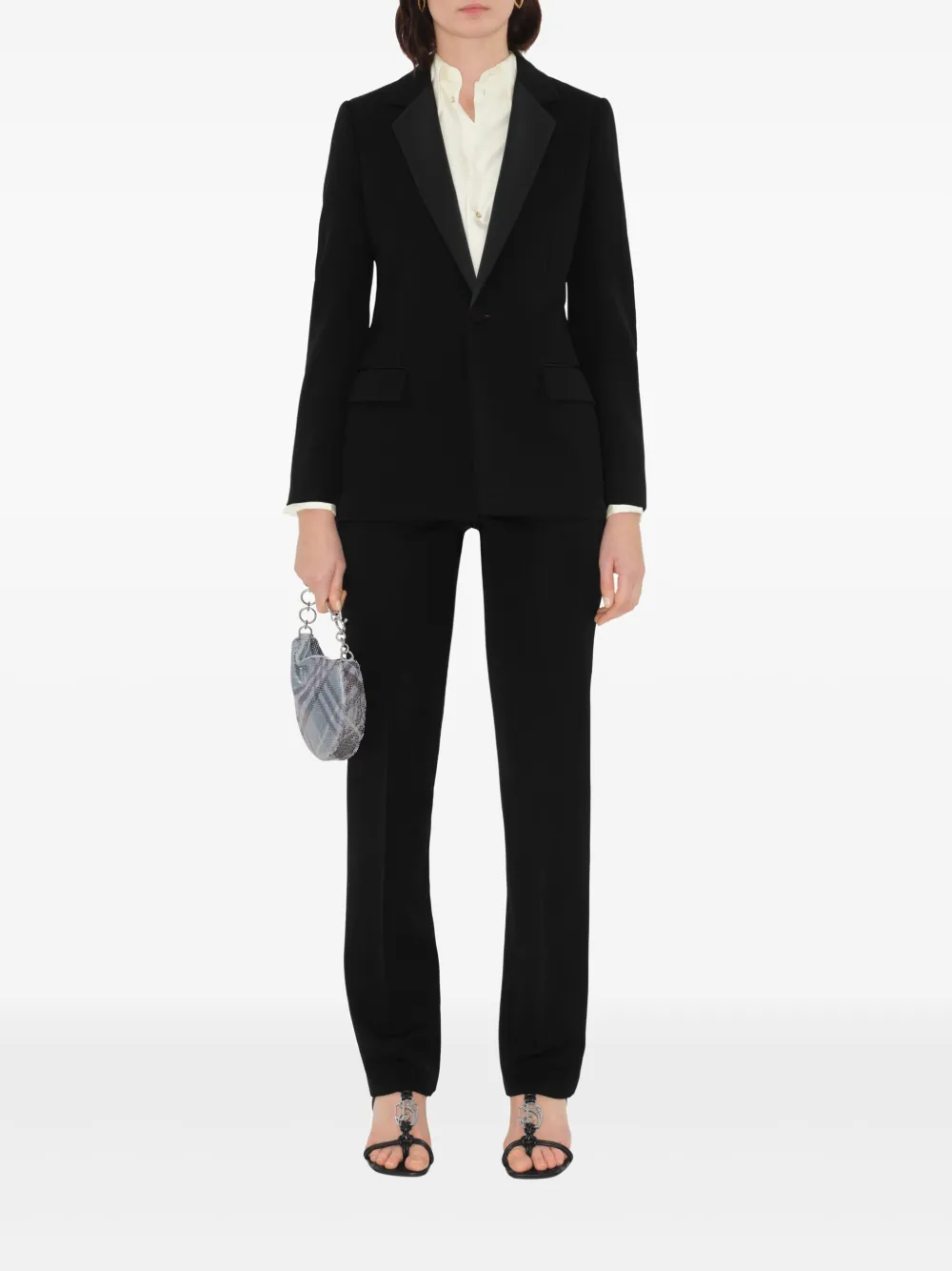 Burberry Wollen blazer - Zwart