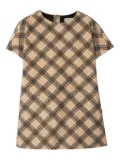 Burberry Kids checked corduroy dress - Neutrals