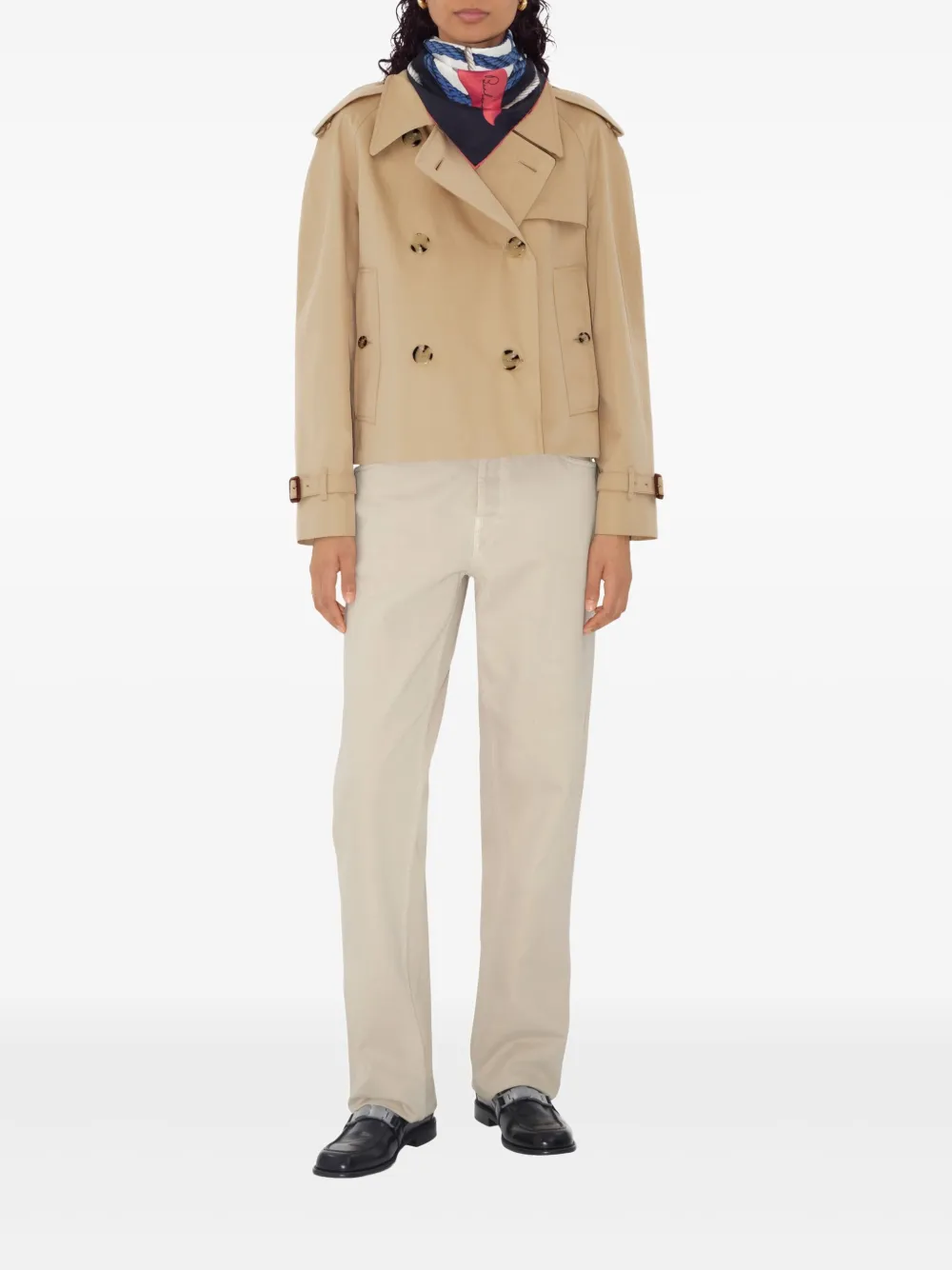 Burberry Geruite zijden sjaal Blauw