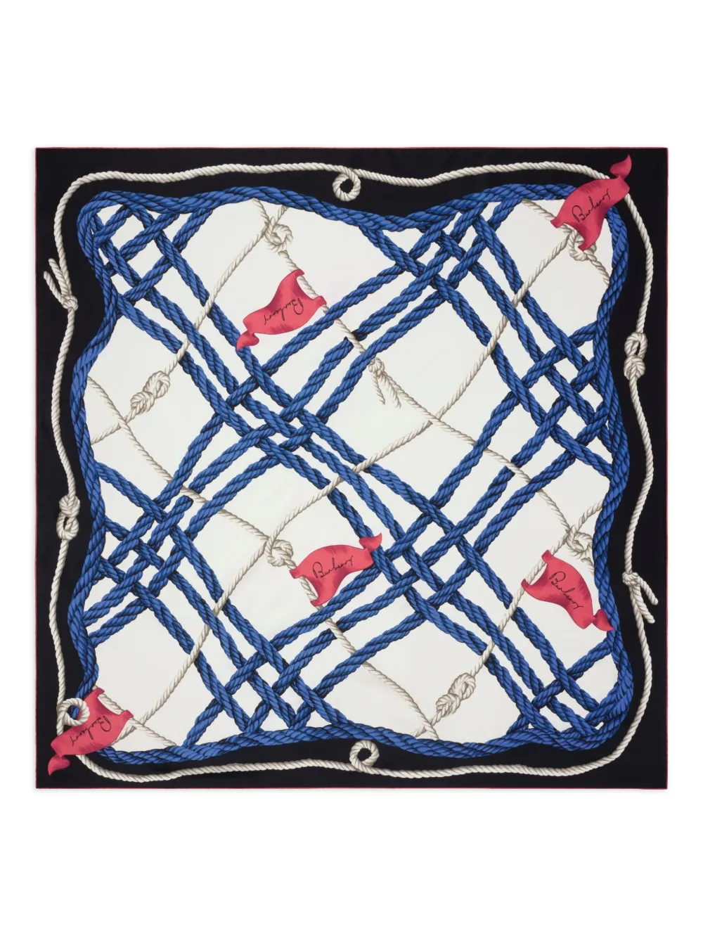 Burberry knot-check silk scarf | Blue | Image 1