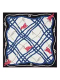 Burberry knot-check silk scarf - Blue