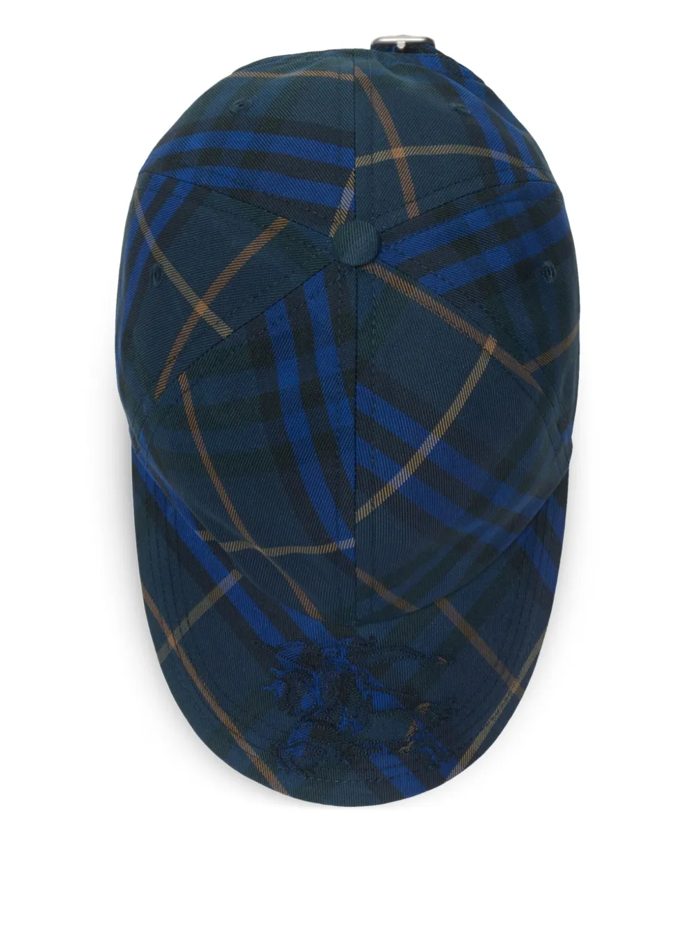 Burberry Geruite EKD-honkbalpet Blauw