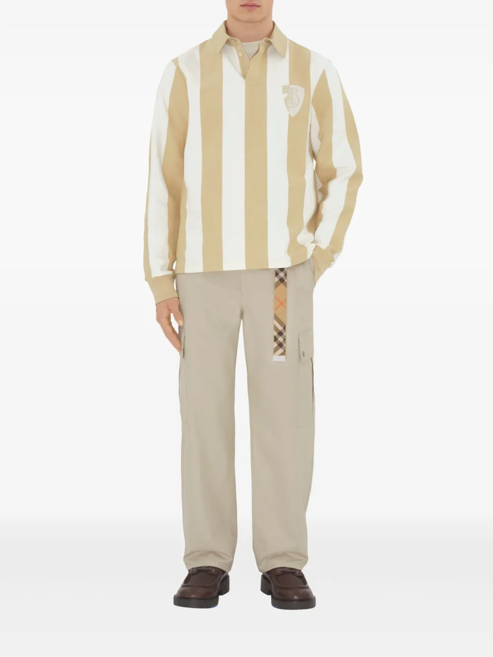 Burberry Gestreept poloshirt Beige