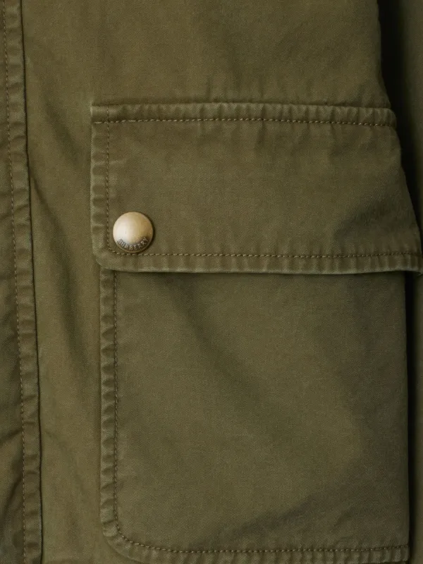 Burberry Cotton Field Jacket | Green | FARFETCH