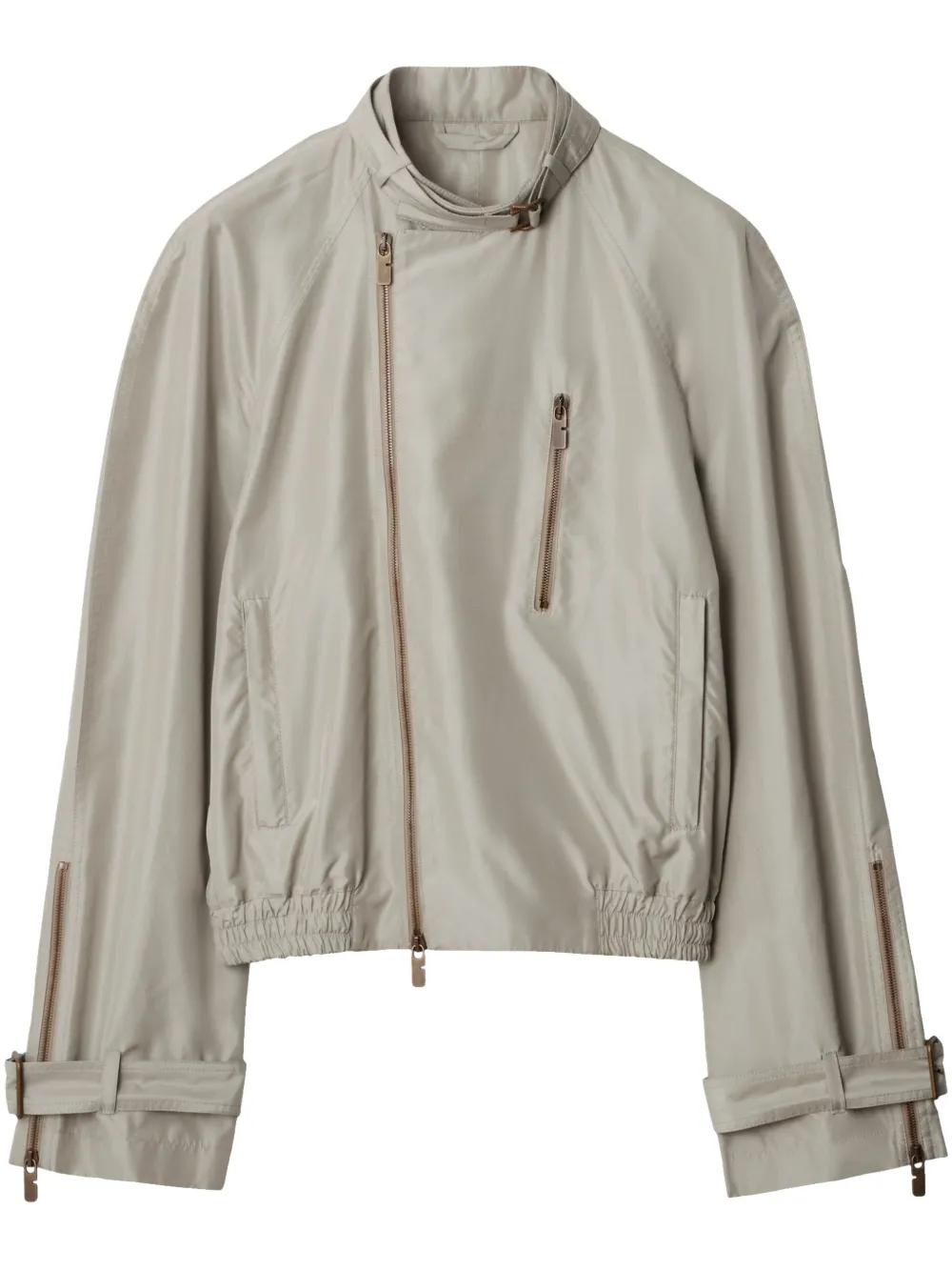 Burberry Zijden Harrington jack Grijs
