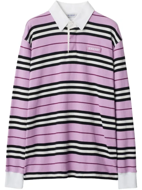 Burberry striped cotton polo top